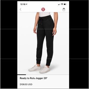 Lululemon Ready to Rulu jogger. Size 8